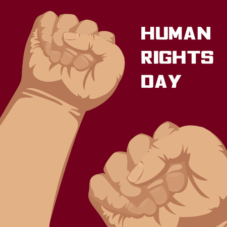 Human rights day concept background. Cartoon illustration of human rights day vector concept background for web designのイラスト素材