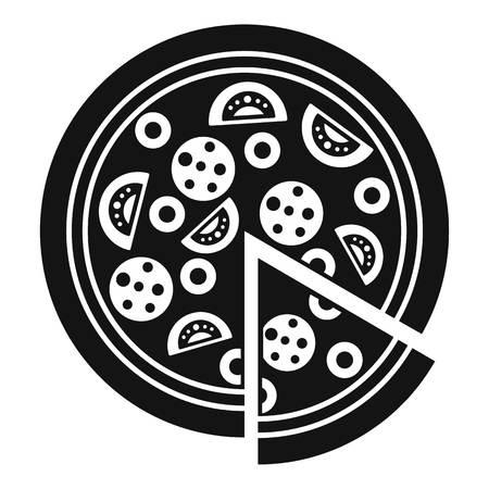 Margarita pizza icon, simple styleのイラスト素材