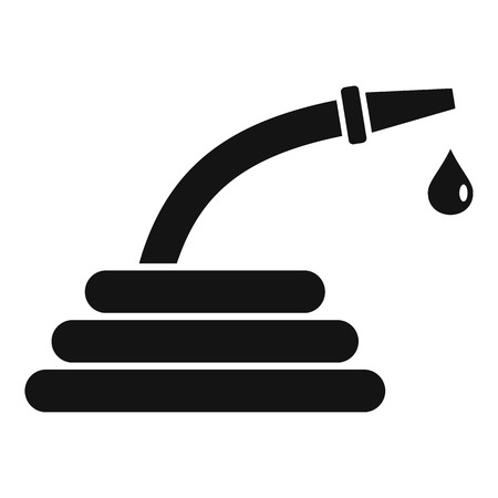 Water hose icon. Simple illustration of water hose vector icon for web design isolated on white backgroundのイラスト素材