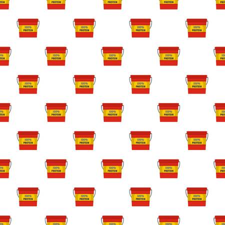 Protein bucket pattern seamless vectorのイラスト素材