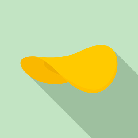 Cheese chips icon. Flat illustration of cheese chips vector icon for web designのイラスト素材