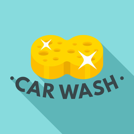 Flat illustration of sponge car wash vector   for web designのイラスト素材