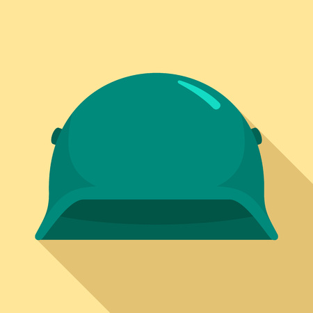 Army helmet icon. Flat illustration of army helmet vector icon for web designのイラスト素材