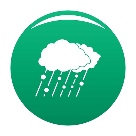 Cloud rain snow icon. Simple illustration of cloud rain snow vector icon for any design greenのイラスト素材