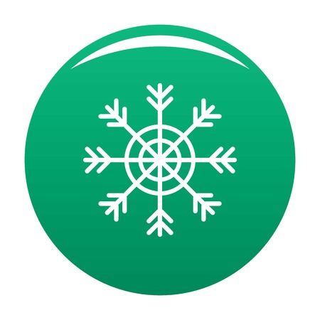 Snowflake icon. Simple illustration of snowflake vector icon for any design greenのイラスト素材