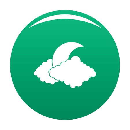 Moon icon. Simple illustration of moon vector icon for any design greenのイラスト素材
