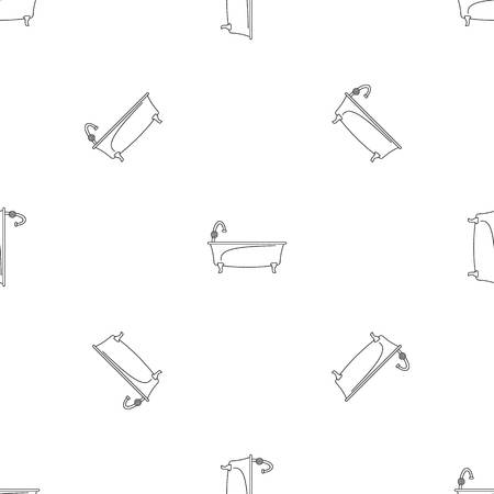 Bathtube pattern seamless vector repeat geometric for any web designのイラスト素材