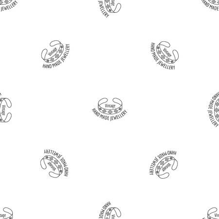 Vintage hand made jewellery pattern seamless vector repeat geometric for any web designのイラスト素材