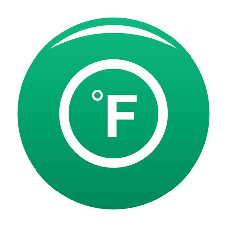 Fahrenheit icon. Simple illustration of fahrenheit vector icon for any design greenのイラスト素材