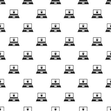 Secured laptop pattern seamless vector repeat geometric for any web designのイラスト素材