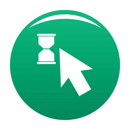 Cursor wait icon. Simple illustration of cursor wait vector icon for any design greenのイラスト素材