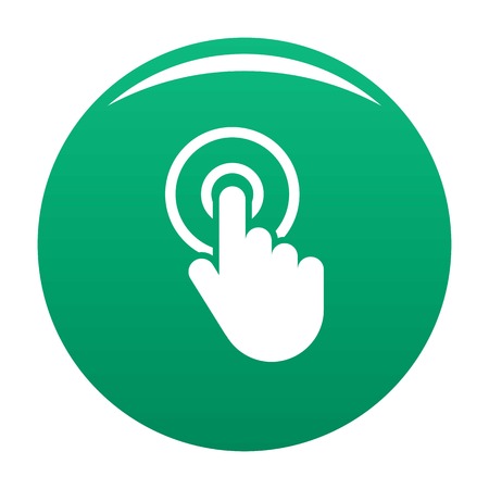 Hand cursor click icon. Simple illustration of hand cursor click vector icon for any design greenのイラスト素材