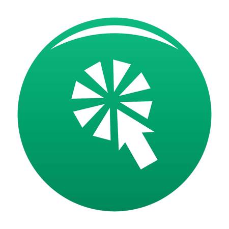 Cursor interactive click icon. Simple illustration of cursor interactive click vector icon for any design greenのイラスト素材