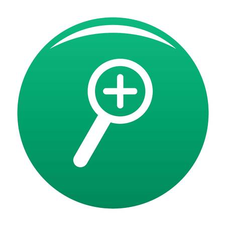 Cursor magnifier plus icon. Simple illustration of cursor magnifier plus vector icon for any design greenのイラスト素材