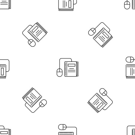 Click on book pattern seamless vector repeat geometric for any web designのイラスト素材