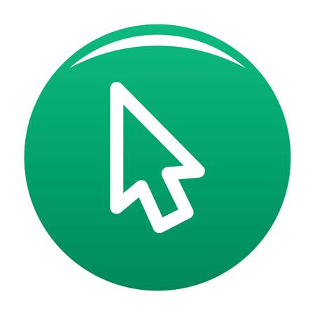 Cursor retro element icon. Simple illustration of cursor retro element vector icon for any design greenのイラスト素材