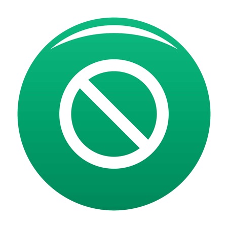 Cursor stop element icon. Simple illustration of cursor stop element vector icon for any design greenのイラスト素材