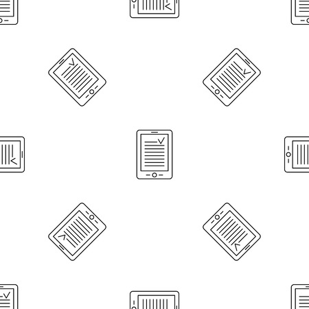 Reading device pattern seamless vector repeat geometric for any web designのイラスト素材