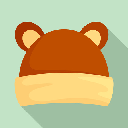 Kid winter headwear icon. Flat illustration of kid winter headwear vector icon for web designのイラスト素材