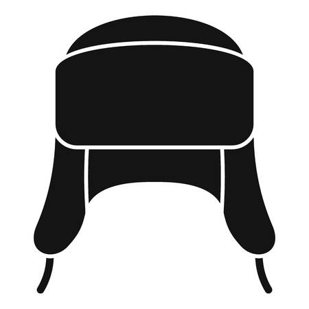 Ear flap winter hat icon. Simple illustration of ear flap winter hat vector icon for web design isolated on white backgroundのイラスト素材