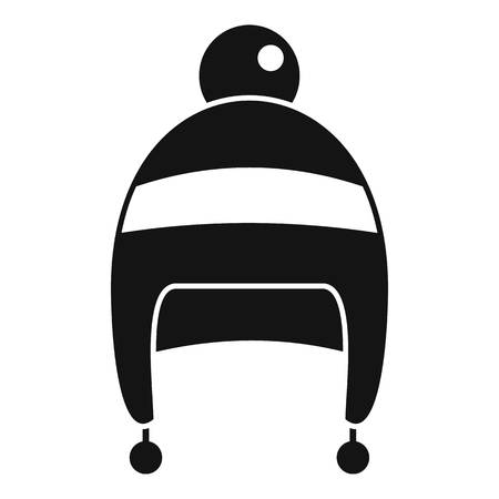 Boy winter hat icon. Simple illustration of boy winter hat vector icon for web design isolated on white backgroundのイラスト素材