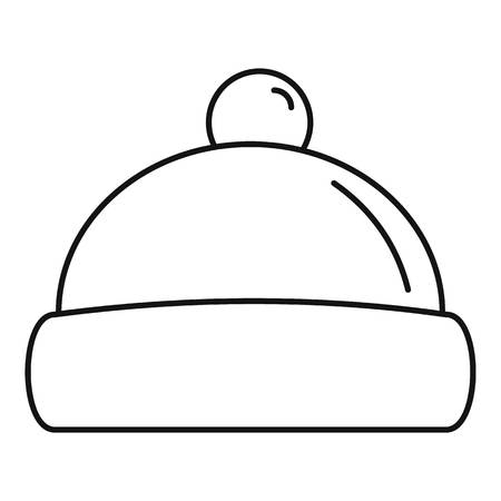 Beanie hat icon. Outline beanie hat vector icon for web design isolated on white backgroundのイラスト素材