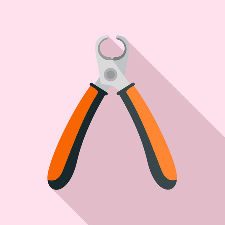 Pet nail tool scissor icon. Flat illustration of pet nail tool scissor vector icon for web designのイラスト素材