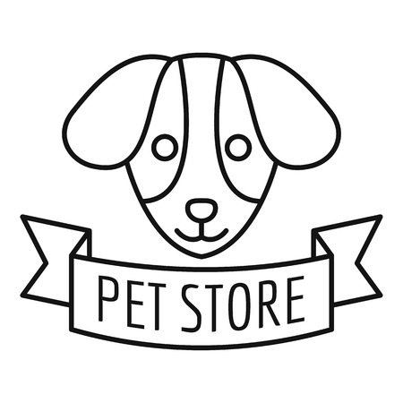 Pet store dog food  outline styleのイラスト素材