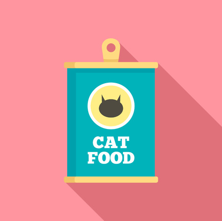 Cat food icon. Flat illustration of cat food vector icon for web designのイラスト素材