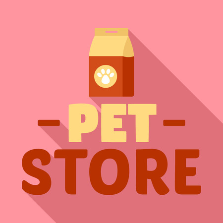 Pet store dog food  flat styleのイラスト素材