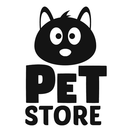 Cat pet store   simple styleのイラスト素材