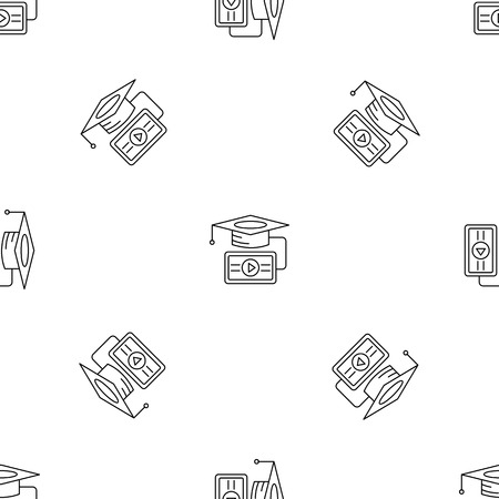 Video graduation pattern seamless vector repeat geometric for any web designのイラスト素材