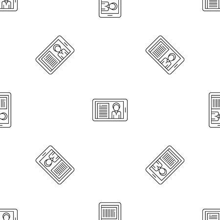 Video conference pattern seamless vector repeat geometric for any web designのイラスト素材