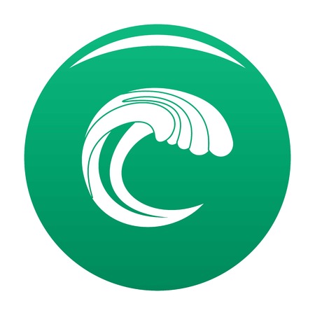 Wave water nature icon. Simple illustration of wave water nature vector icon for any design greenのイラスト素材