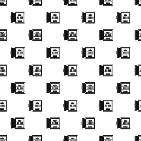 Open food fridge pattern seamless vector repeat geometric for any web designのイラスト素材