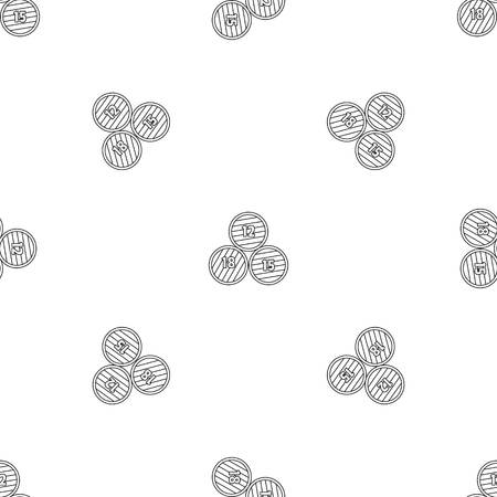 Group wood barrel icon. Outline illustration of group wood barrel vector icon for web design isolated on white backgroundのイラスト素材