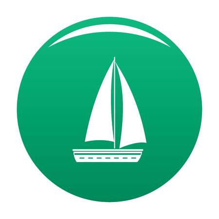 Yacht travel icon. Simple illustration of yacht travel vector icon for any design greenのイラスト素材