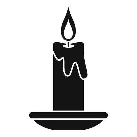 Burning candle icon, simple styleの写真素材