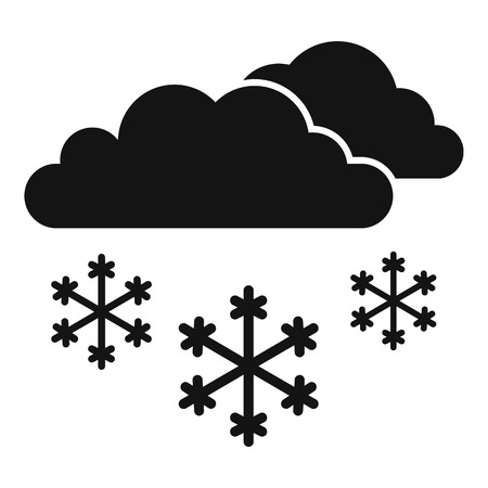 Snow cloud icon, simple styleのイラスト素材