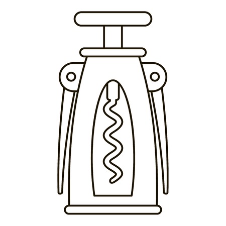 Butterfly corkscrew icon, outline styleのイラスト素材