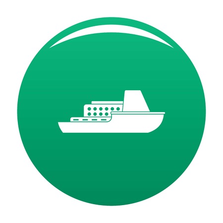 Ship cruise icon. Simple illustration of ship cruise vector icon for any design greenのイラスト素材