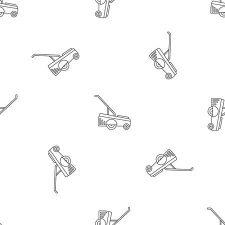 Motor grass cutter icon. Outline illustration of motor grass cutter vector icon for web design isolated on white backgroundのイラスト素材