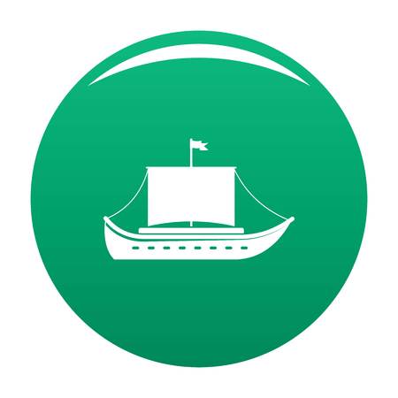 Ship ancient icon. Simple illustration of ship ancient vector icon for any design greenのイラスト素材