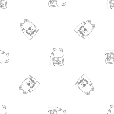 Backpack milk burger icon. Outline illustration of backpack milk burger vector icon for web design isolated on white backgroundのイラスト素材