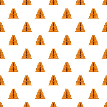 Mayan pyramid pattern seamless vectorのイラスト素材