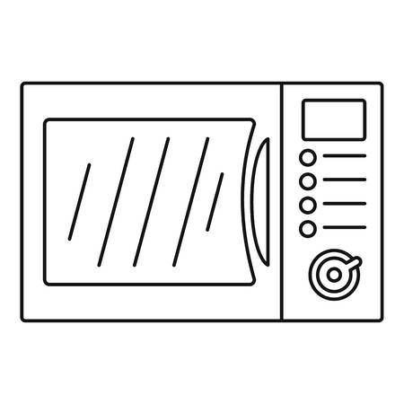 Keypad microwave icon, outline styleの写真素材
