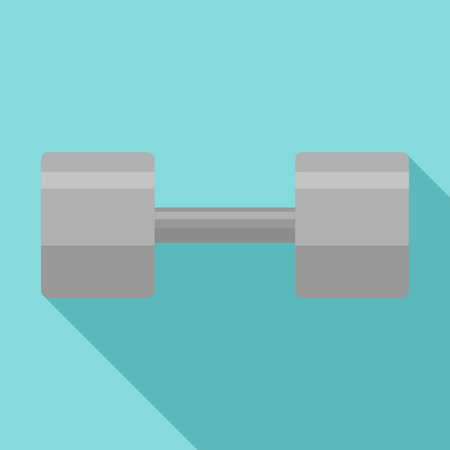 Gym dumbell icon. Flat illustration of gym dumbell vector icon for web designのイラスト素材