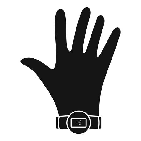 Nfc wrist band icon. Simple illustration of nfc wrist band vector icon for web design isolated on white backgroundのイラスト素材
