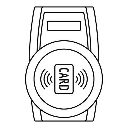 Nfc payment device icon. Outline nfc payment device vector icon for web design isolated on white backgroundのイラスト素材