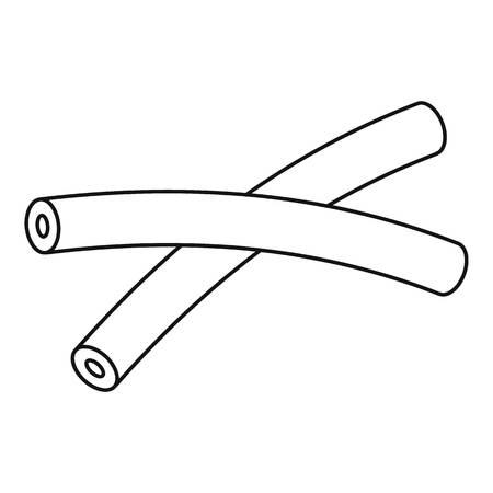 Swim noodle icon. Outline swim noodle vector icon for web design isolated on white backgroundのイラスト素材